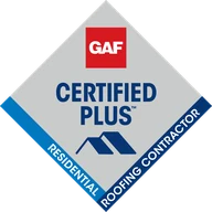GAF Certified Plus Contractor badge