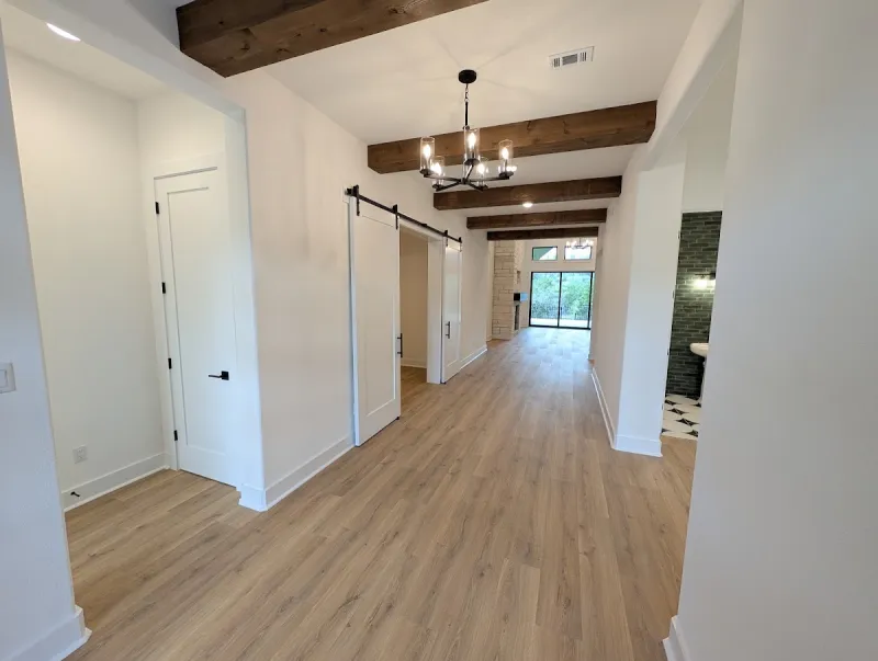 New construction home interior before custom painting in Georgetown Texas