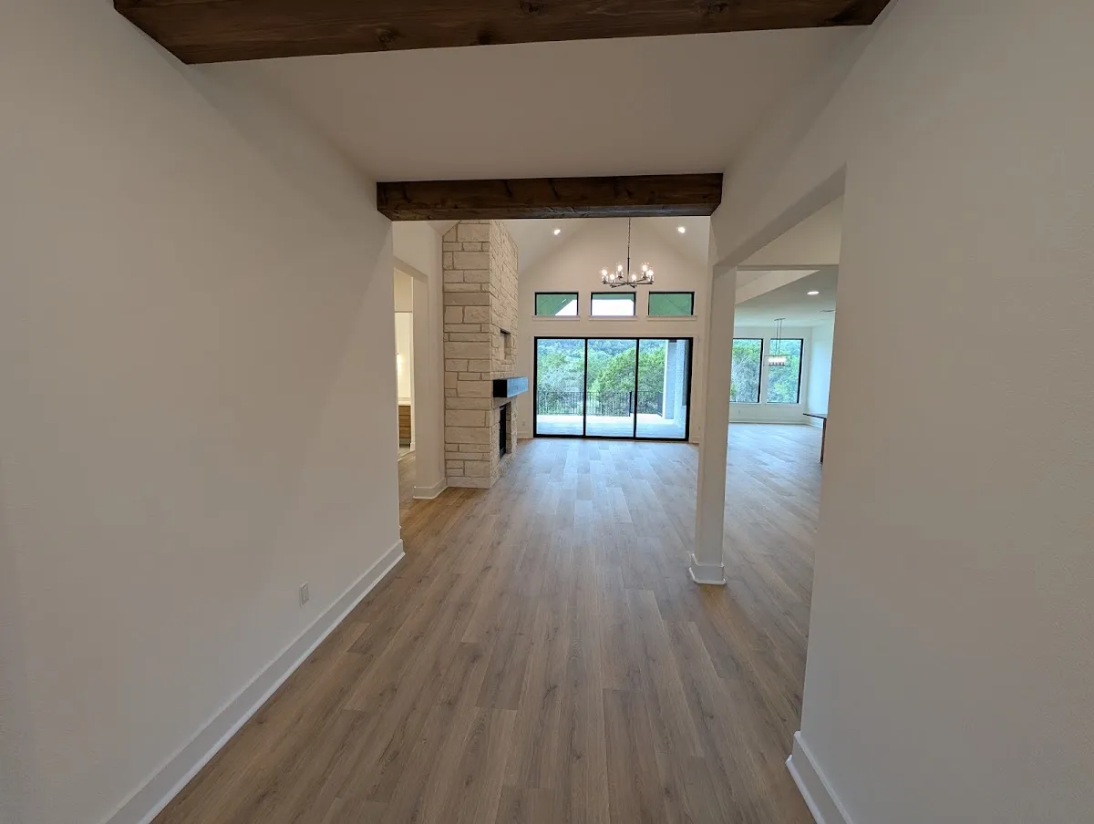 Interior wall and trim area documented before painting in Georgetown Texas