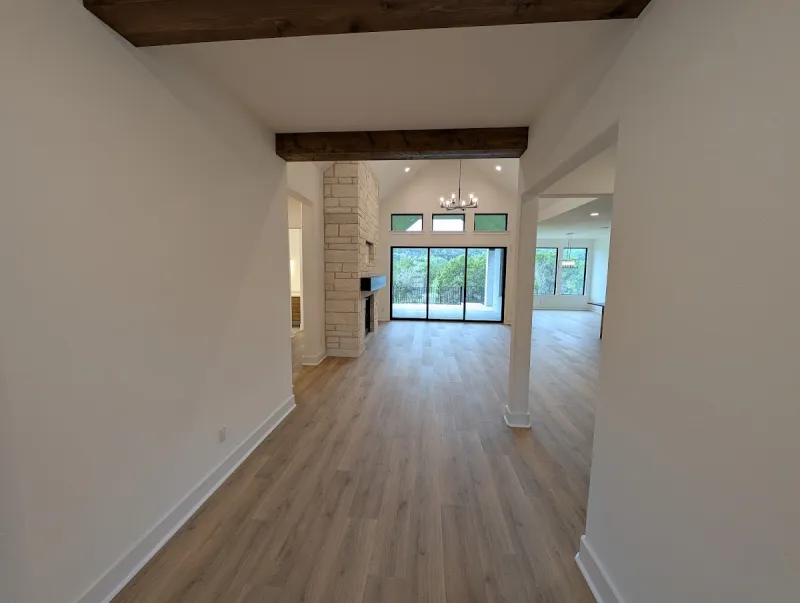 Interior wall and trim area documented before painting in Georgetown Texas