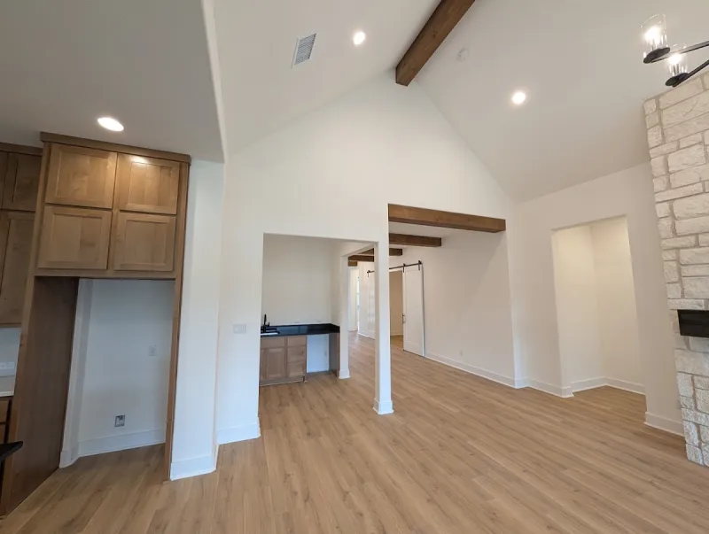 Interior painting preparation for new home before family moves in Georgetown Texas